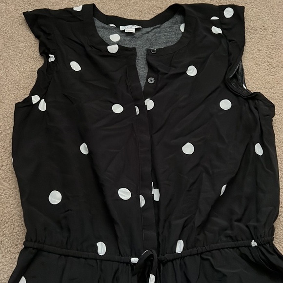 Loft Dotted Flutter Drawstring Jumpsuit - Picture 4 of 6